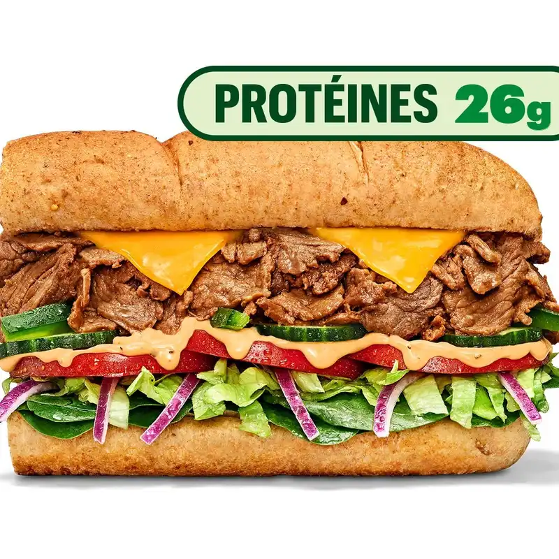 Le frais et actif steak et fromage