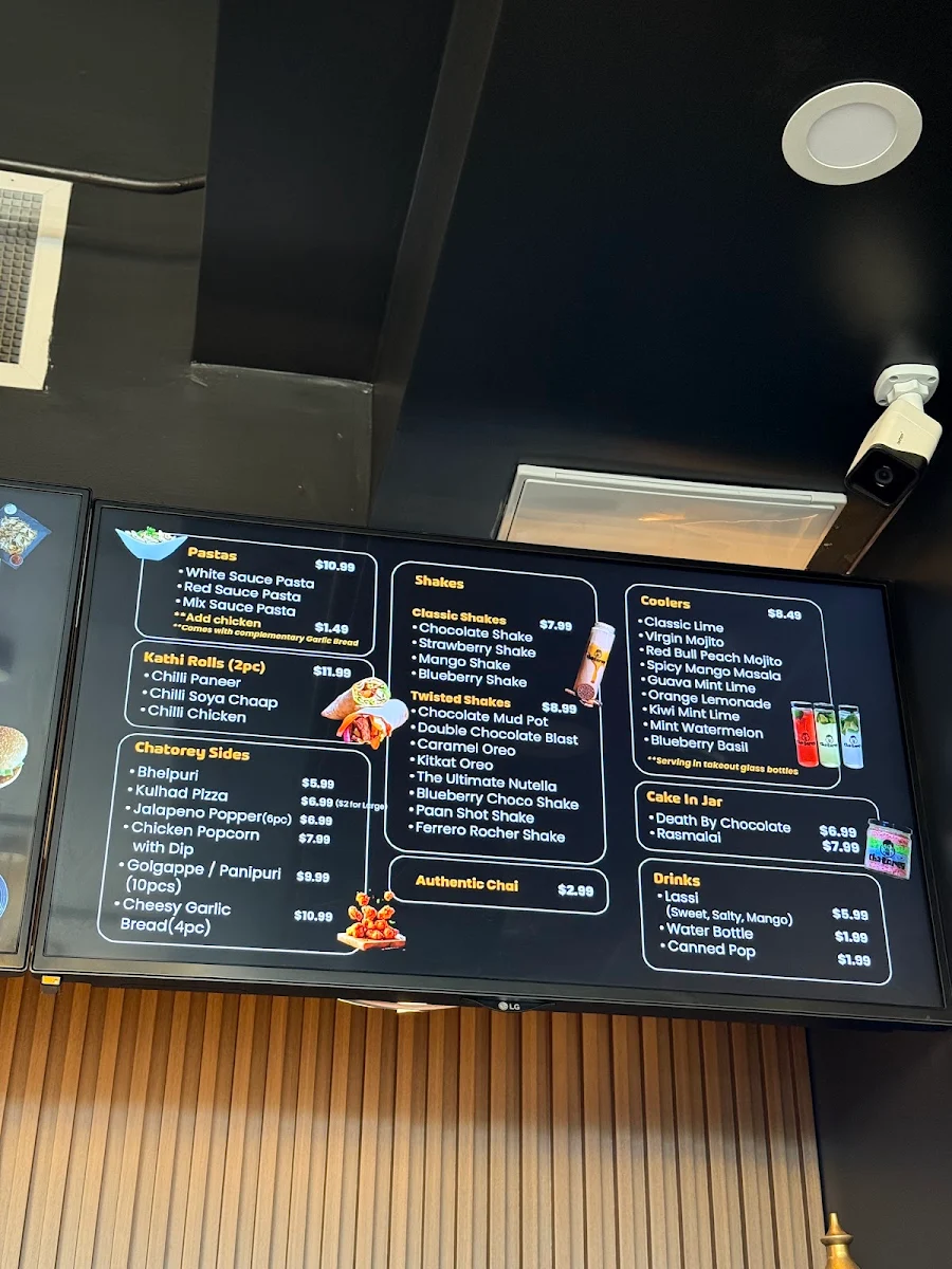 Menu, Chatorey