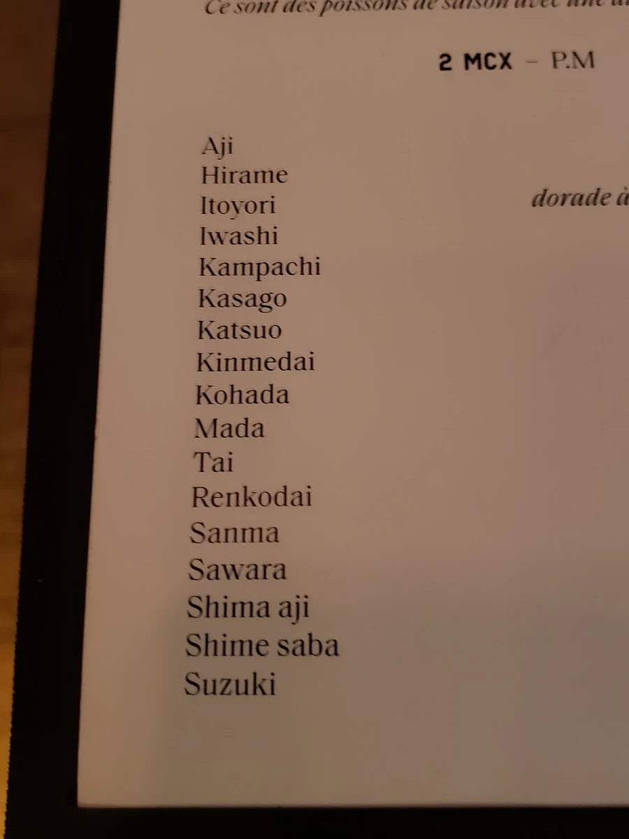 Menu, Ryu