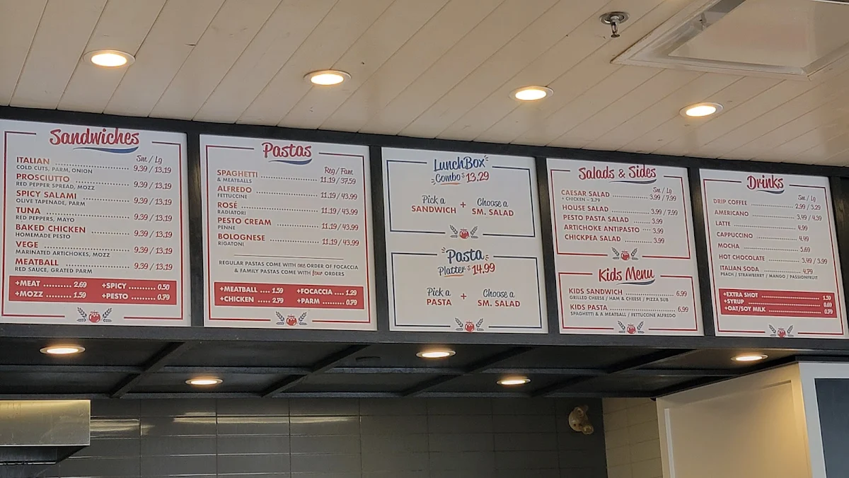 Menu, Jo's Italian Deli