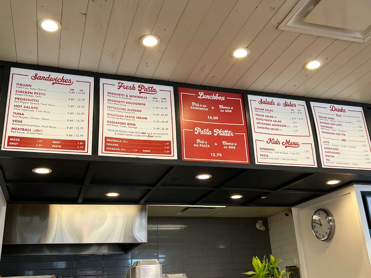 Menu, Jo's Italian Deli
