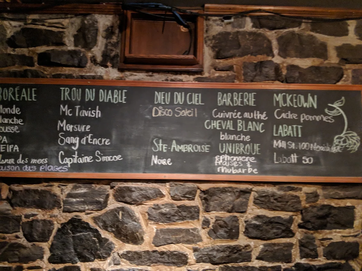 Menu, Bar Le Sacrilège