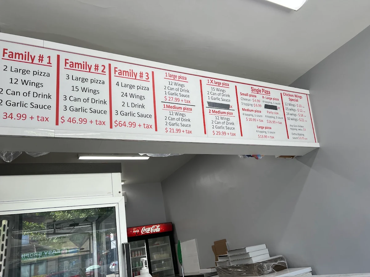 Menu, El Nour Halal Pizza & Chicken