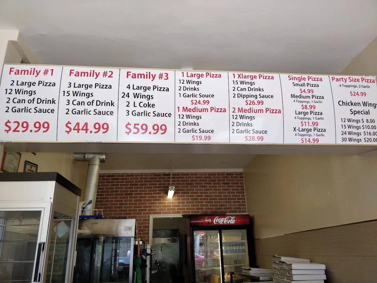 Menu, El Nour Halal Pizza & Chicken