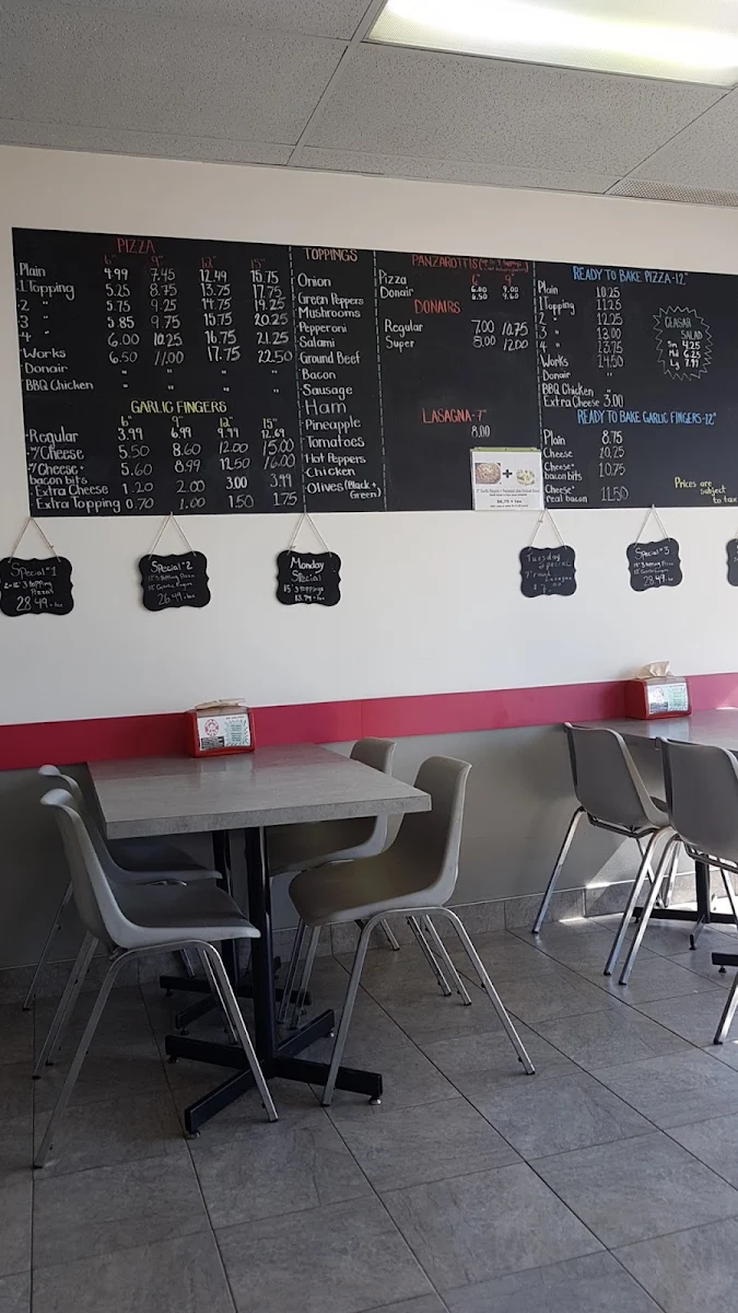 Menu, Atlantic Pizza and Juice Harbour - Moncton
