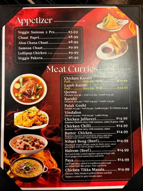 Menu, Usmania Grill