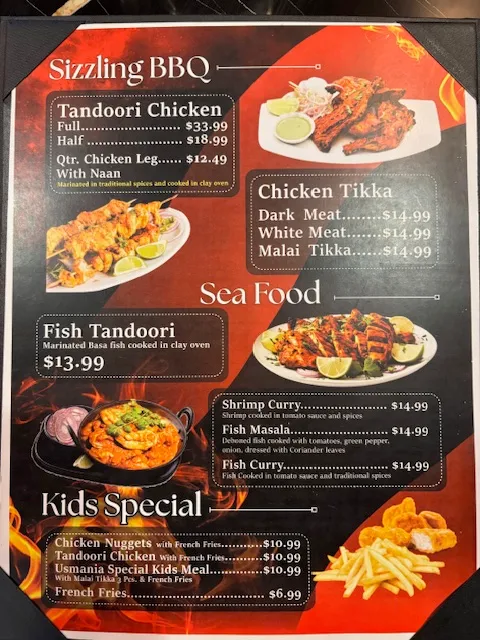 Menu, Usmania Grill