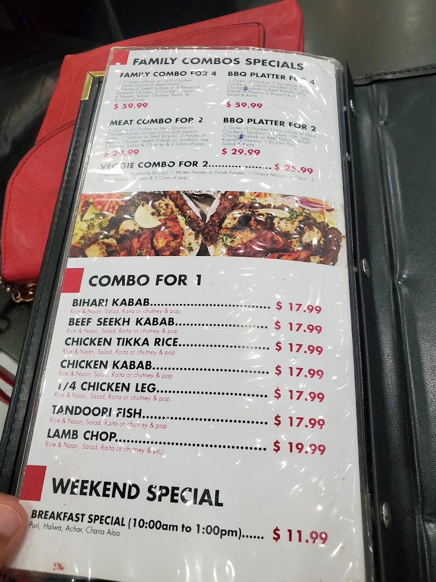 Menu, Usmania Grill