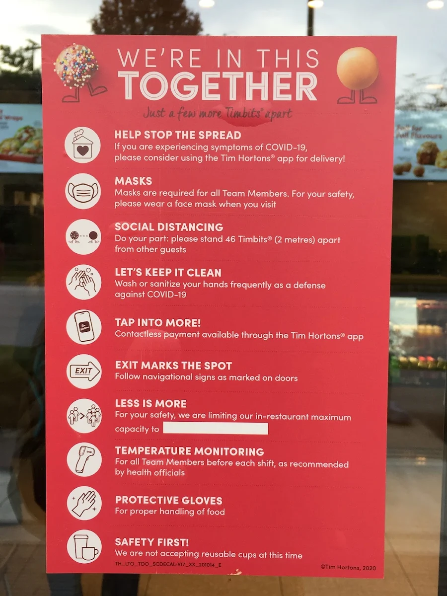 Menu, Tim Hortons