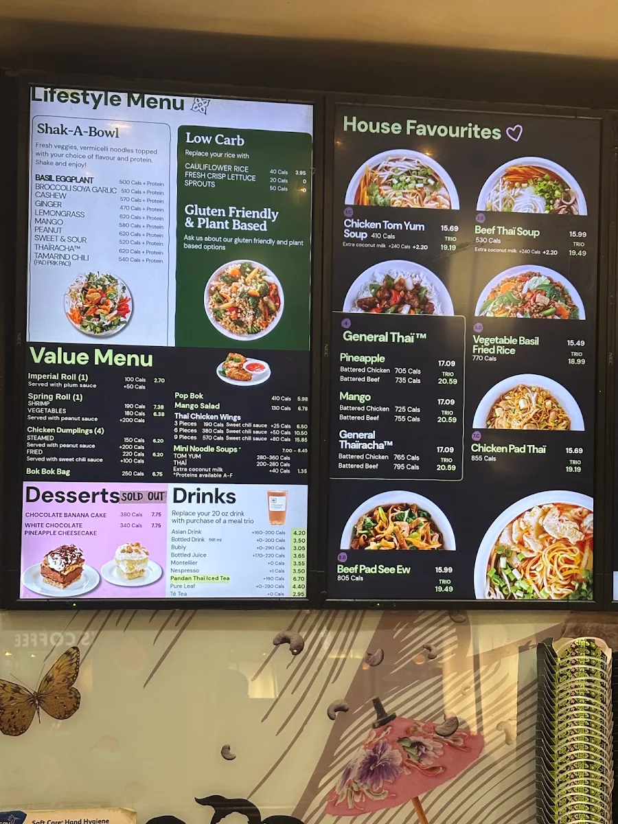 Menu, Thai Express Restaurant Burnaby