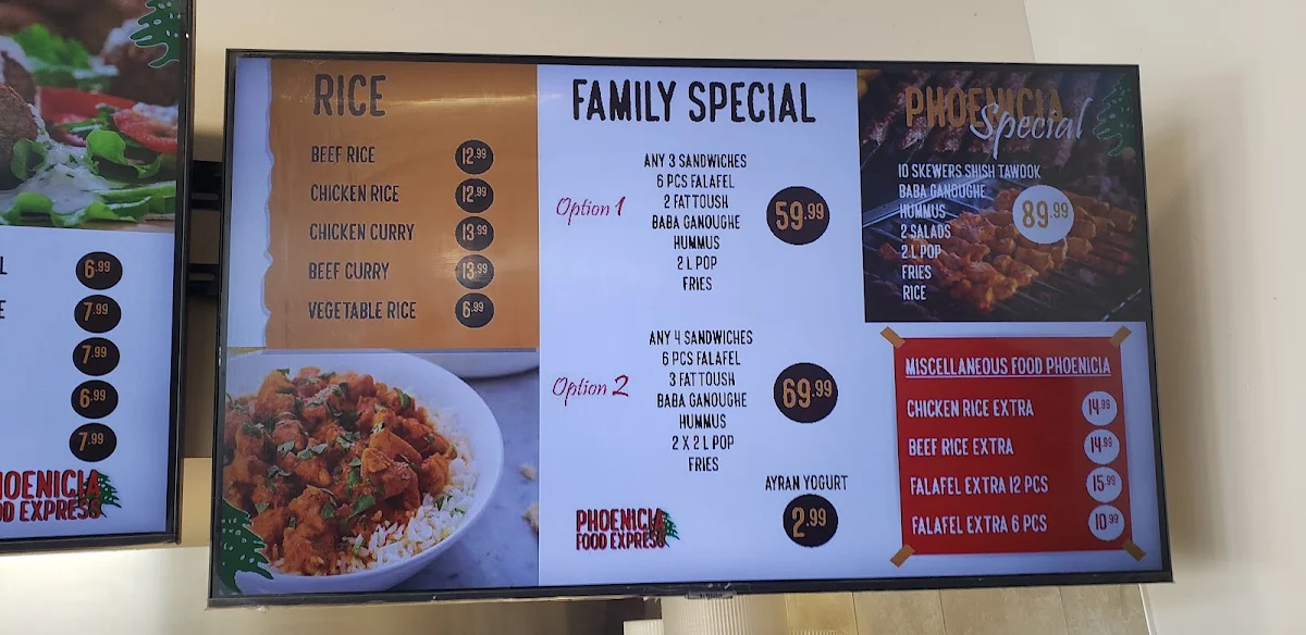 Menu, Shawarma On The Run