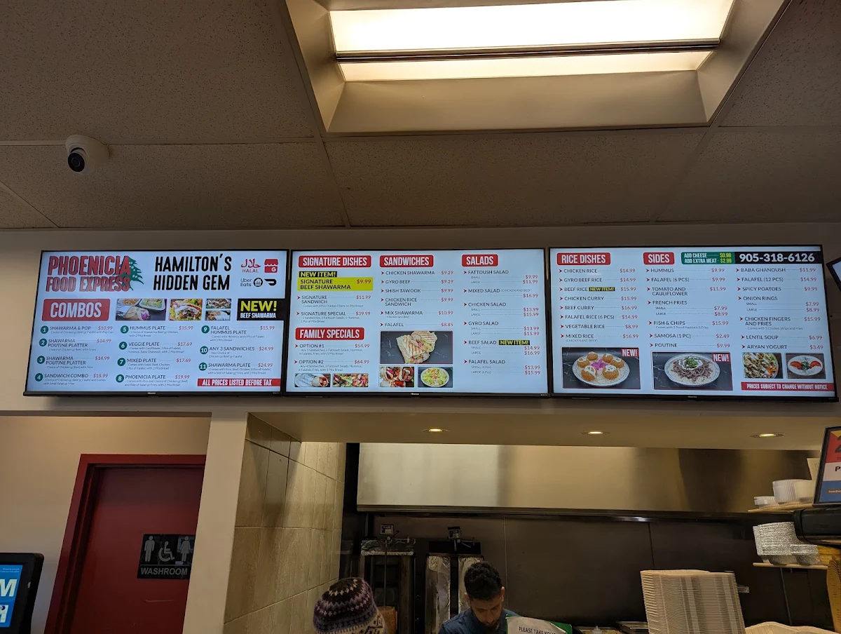 Menu, Shawarma On The Run