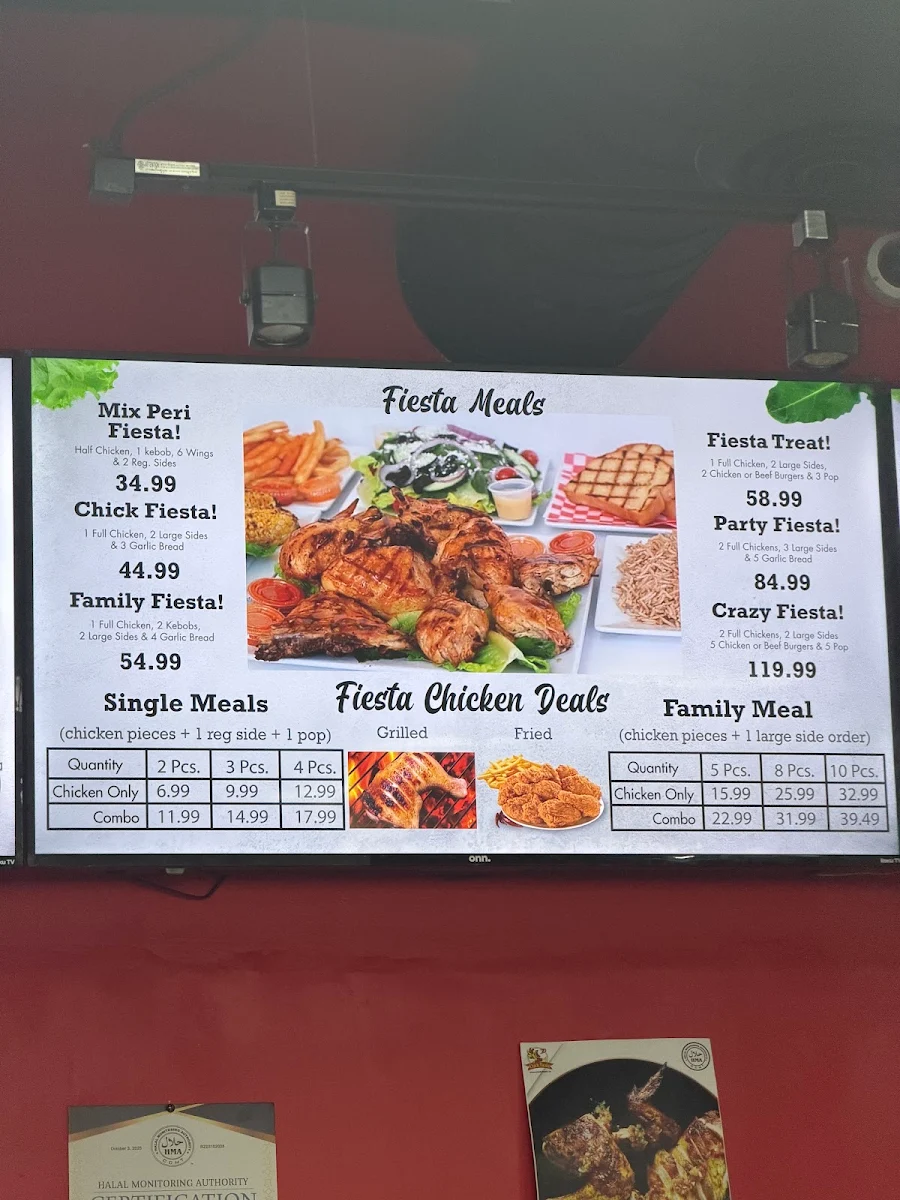 Menu, Chick Fiesta