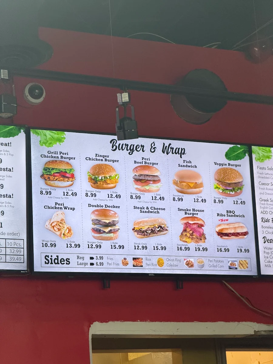 Menu, Chick Fiesta