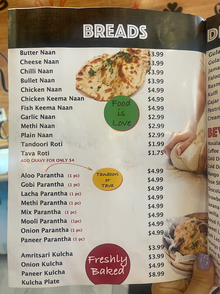 Menu, The Indian Sweet House & Restaurant