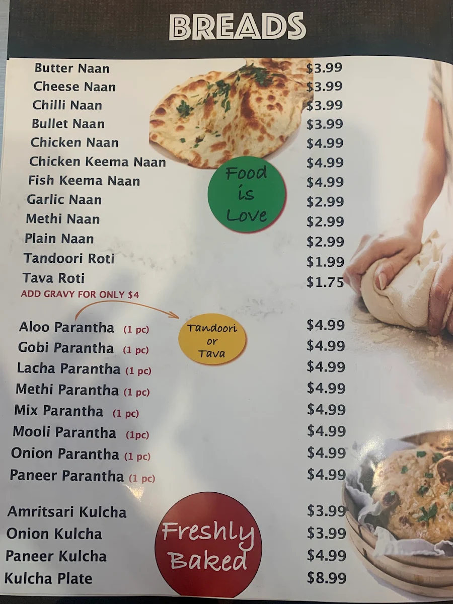 Menu, The Indian Sweet House & Restaurant