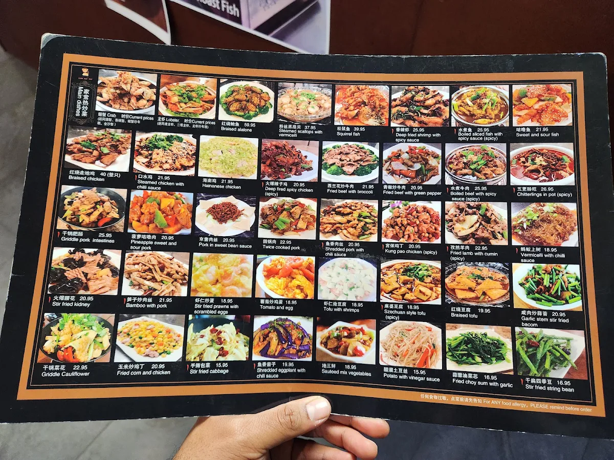 Menu, Lion Hot Pot Ltd