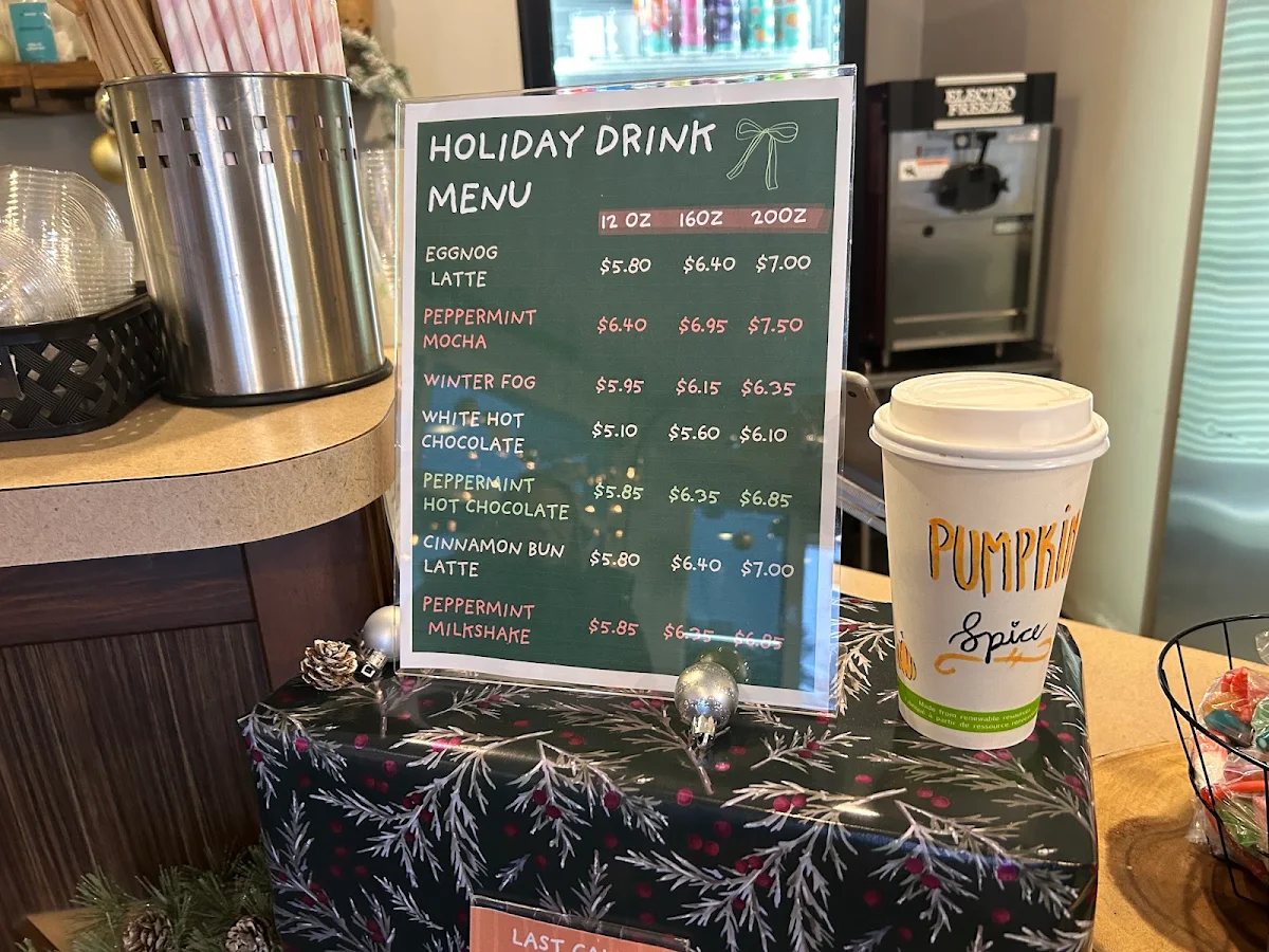 Menu, East Hill Crossing Cafe