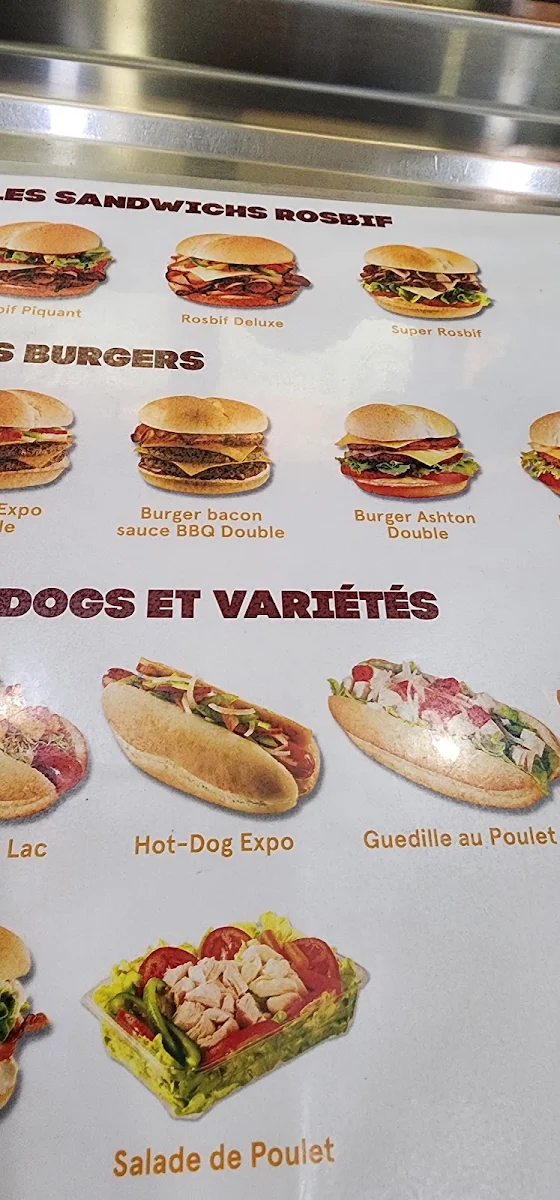 Menu, Chez Ashton