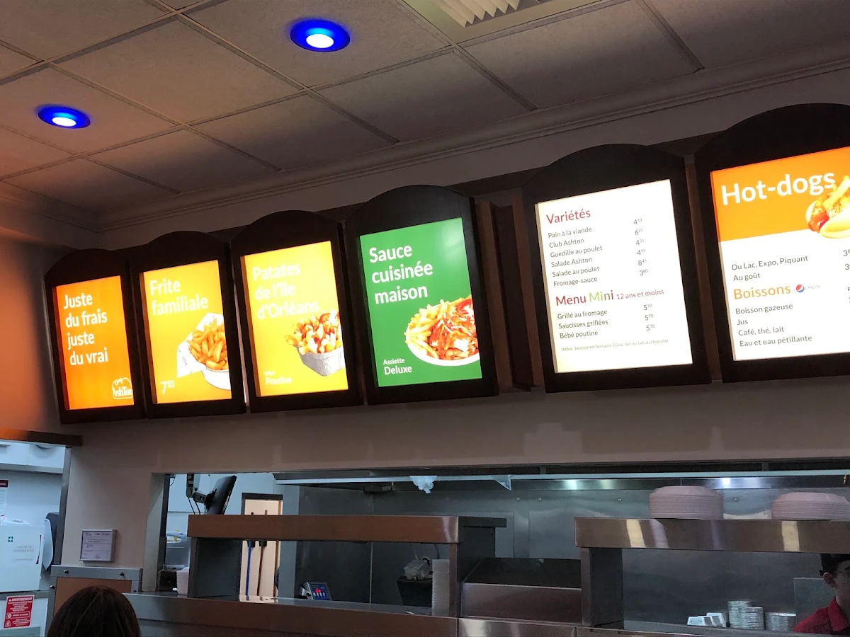 Menu, Chez Ashton