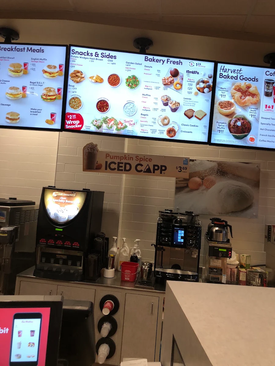 Menu, Tim Hortons
