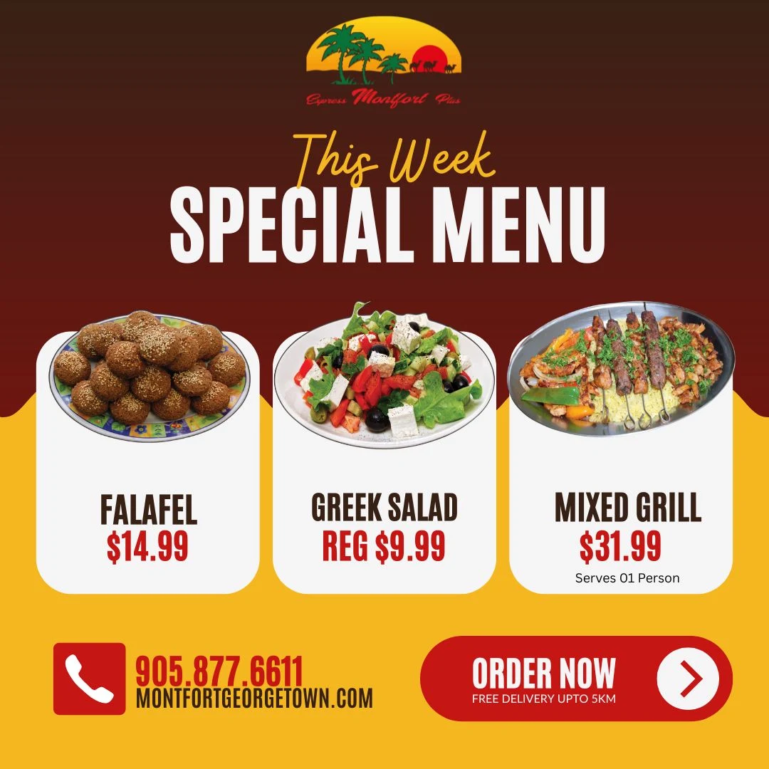 Menu, MontfortGeorgetown