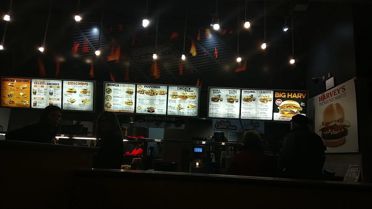 Menu, Harvey's