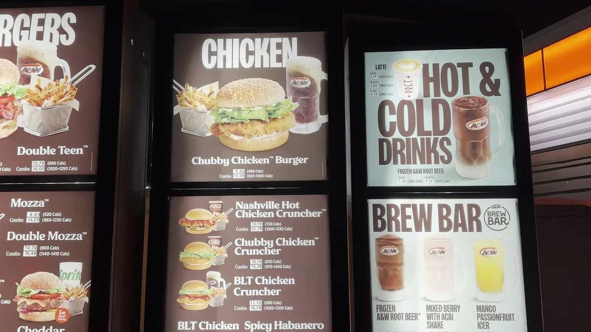Menu, A&W Canada