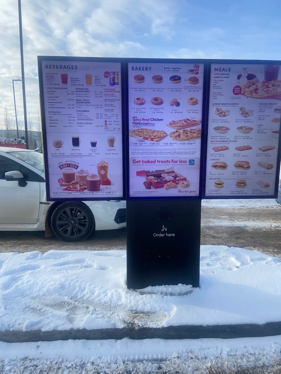 Menu, Tim Hortons
