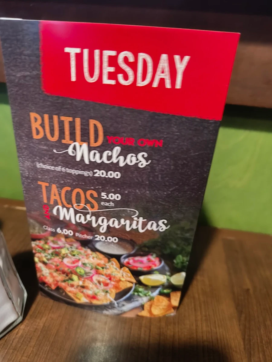 Menu, Pizza Place