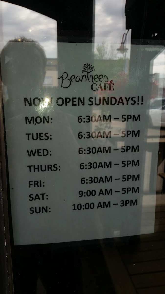 Menu, Beantrees Cafe