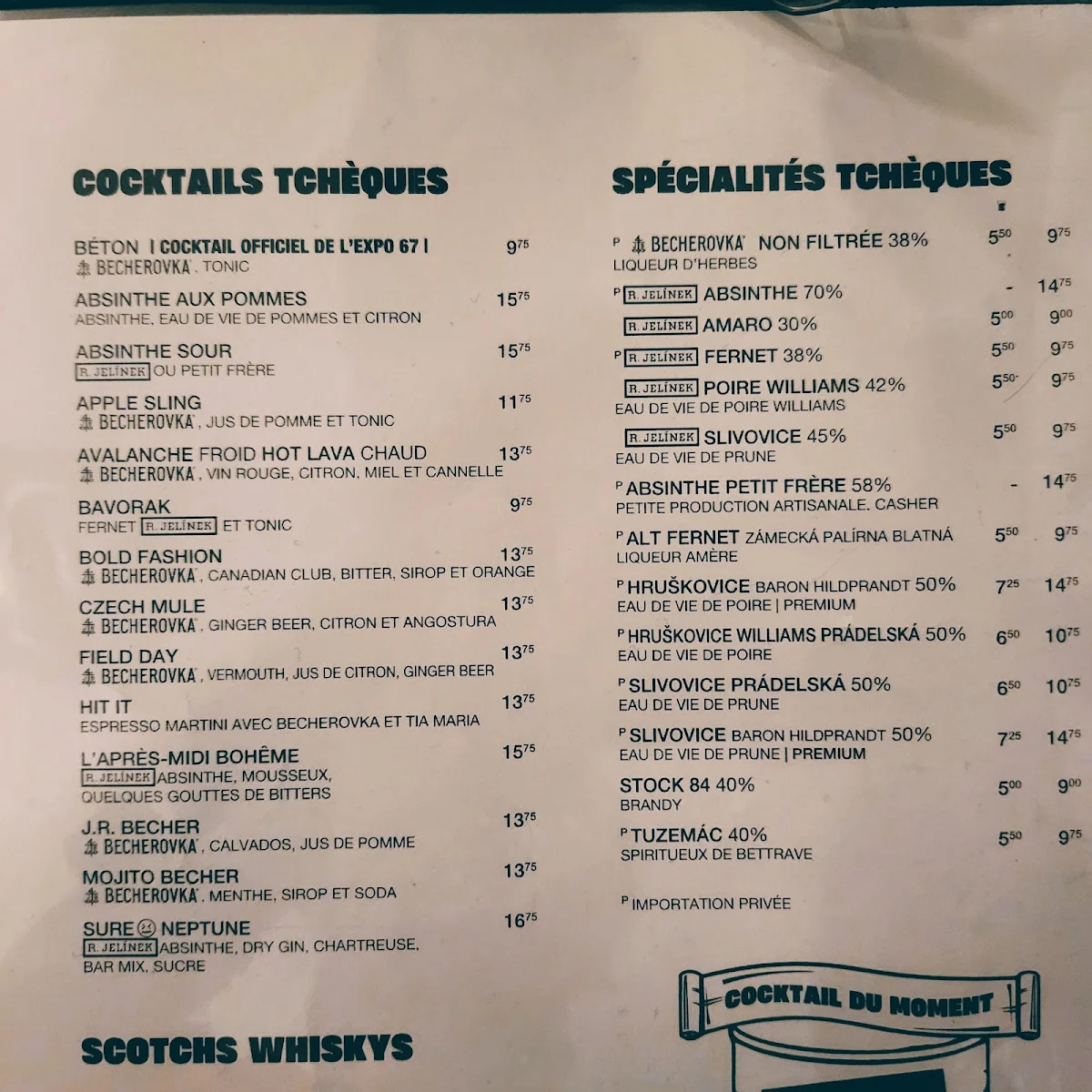 Menu, Bílý Kůň