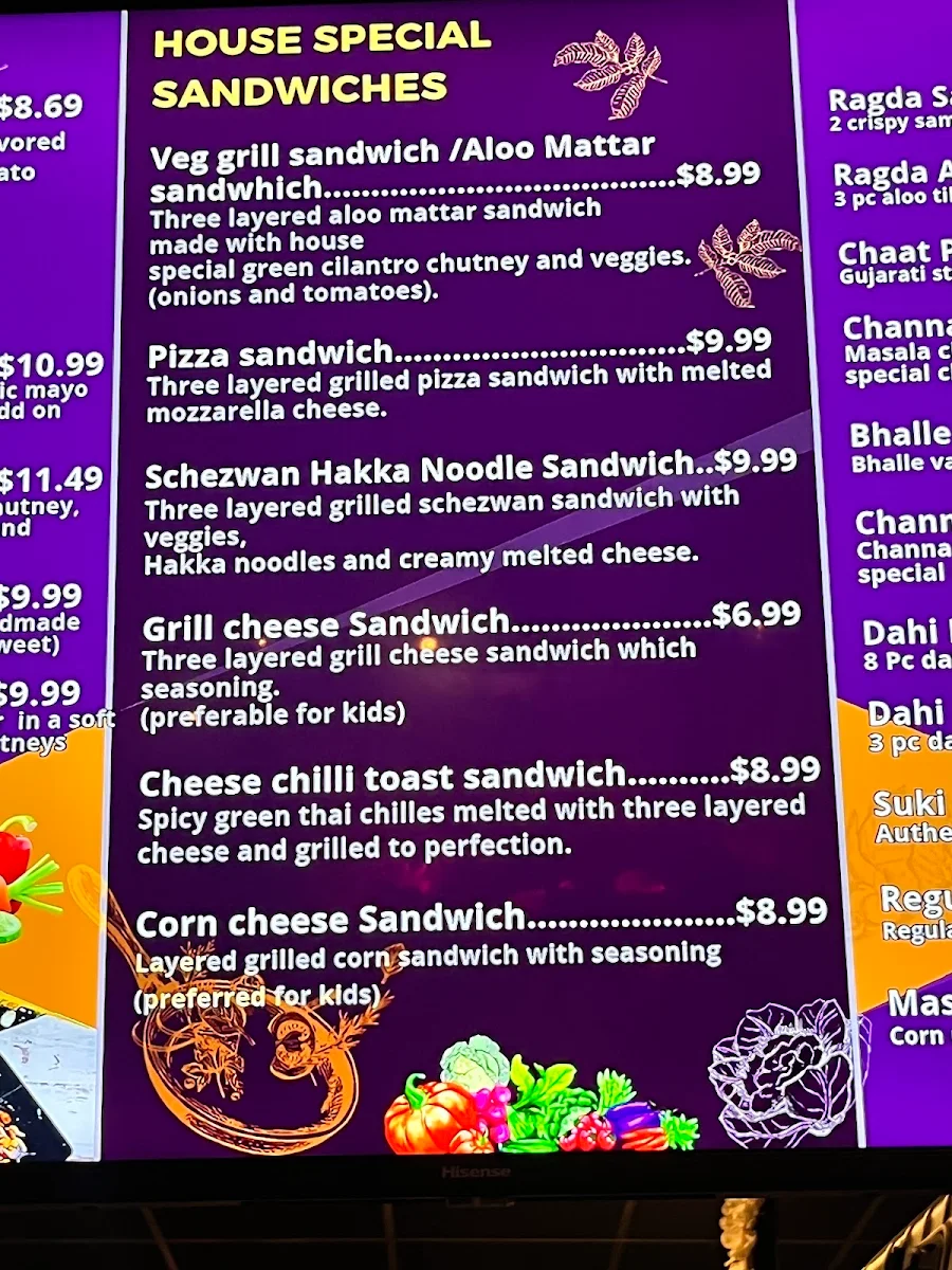Menu, Chaatter Box Resturant Hamilton - Best Live Pani puri in canada
