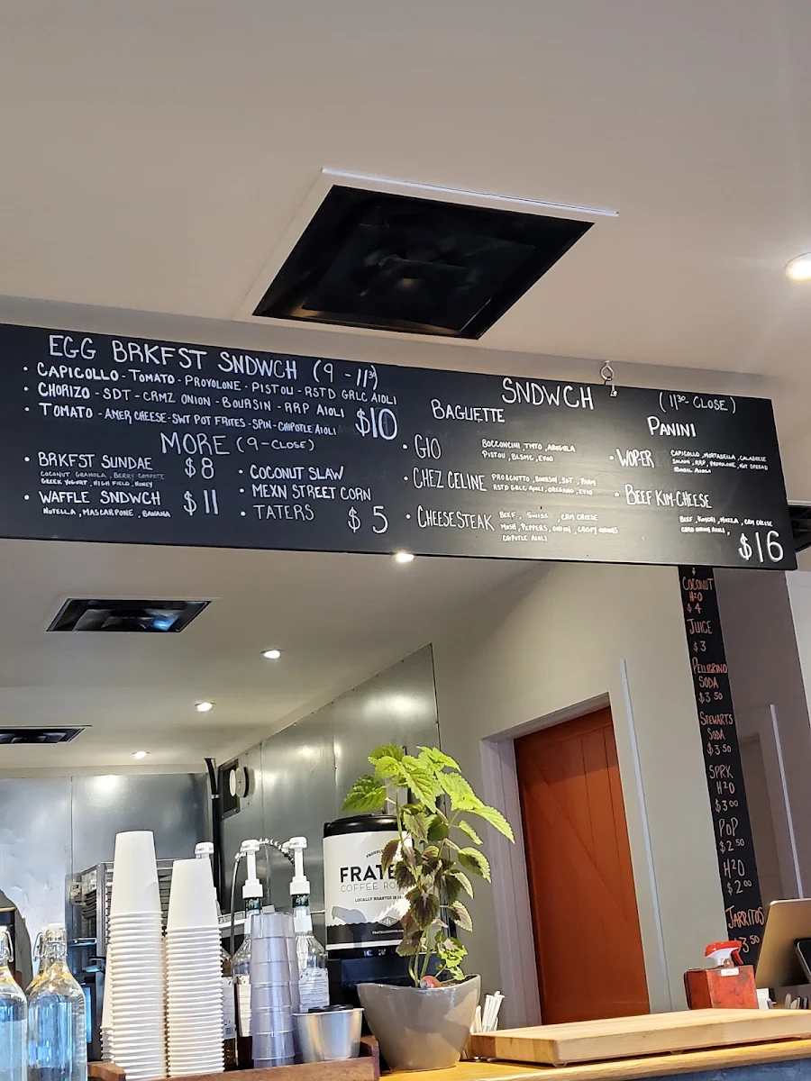 Menu, Stoop Cafe