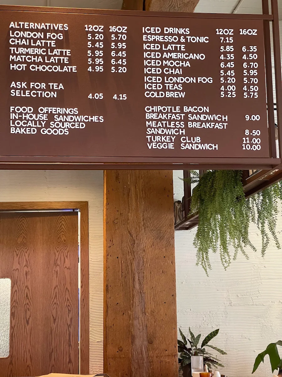 Menu, Analog Coffee