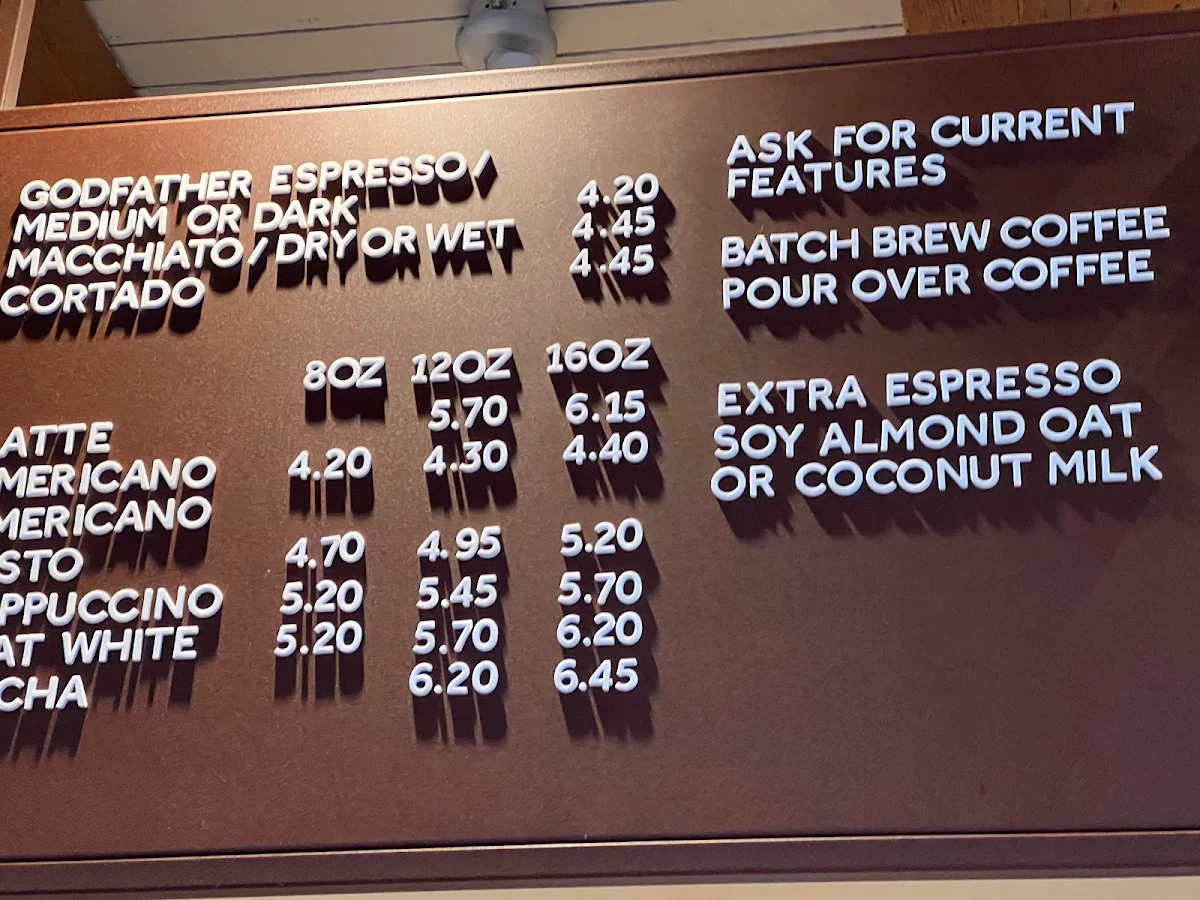 Menu, Analog Coffee