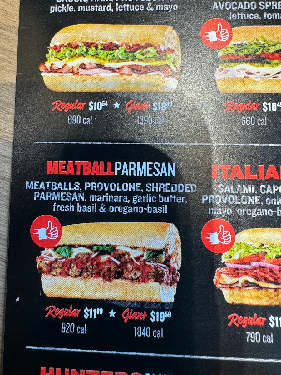 Menu, Jimmy John's