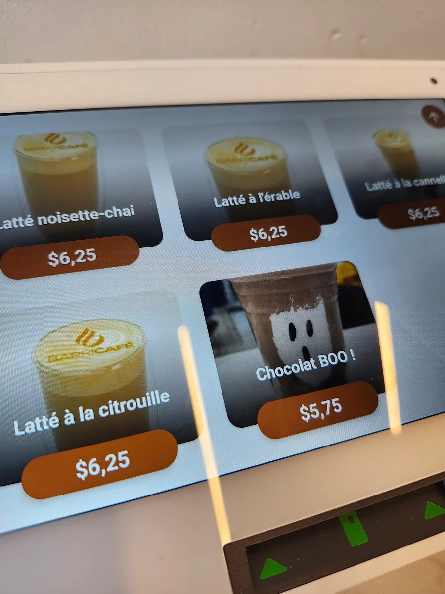 Menu, Barri Café