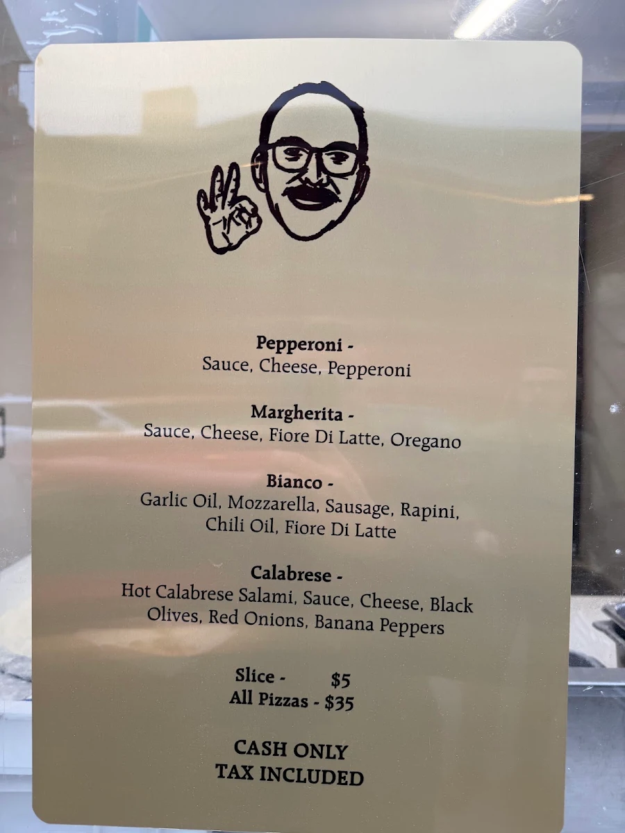 Menu, Tonino’s