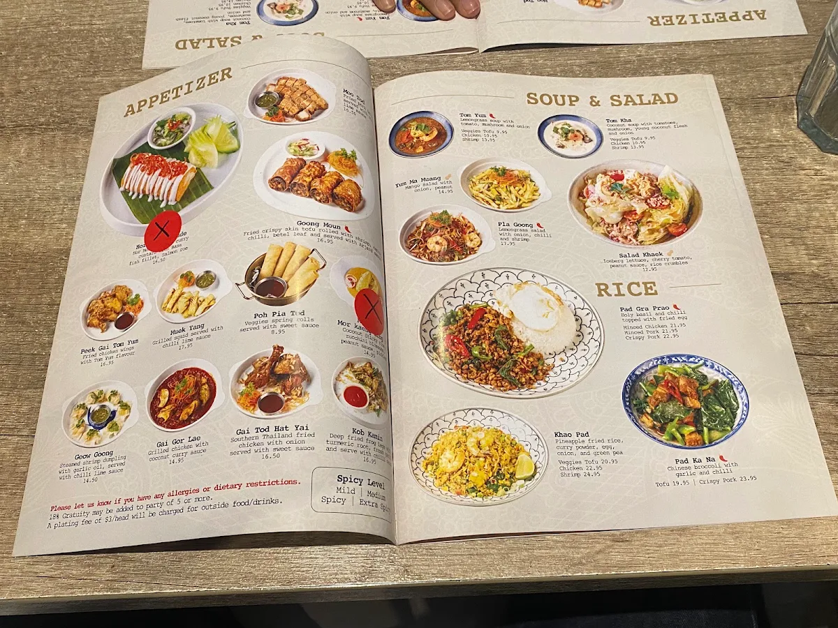 Menu, Koh Lipe Thai Kitchen
