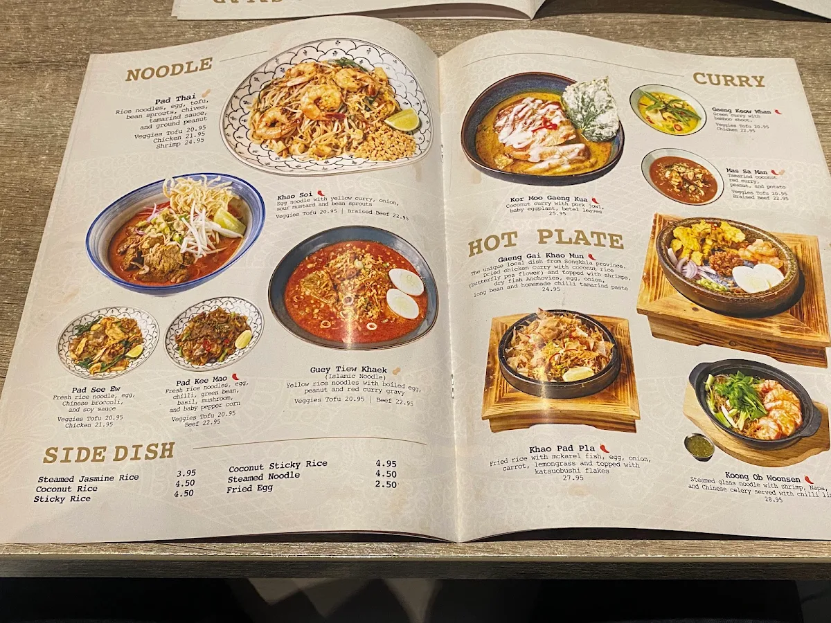 Menu, Koh Lipe Thai Kitchen