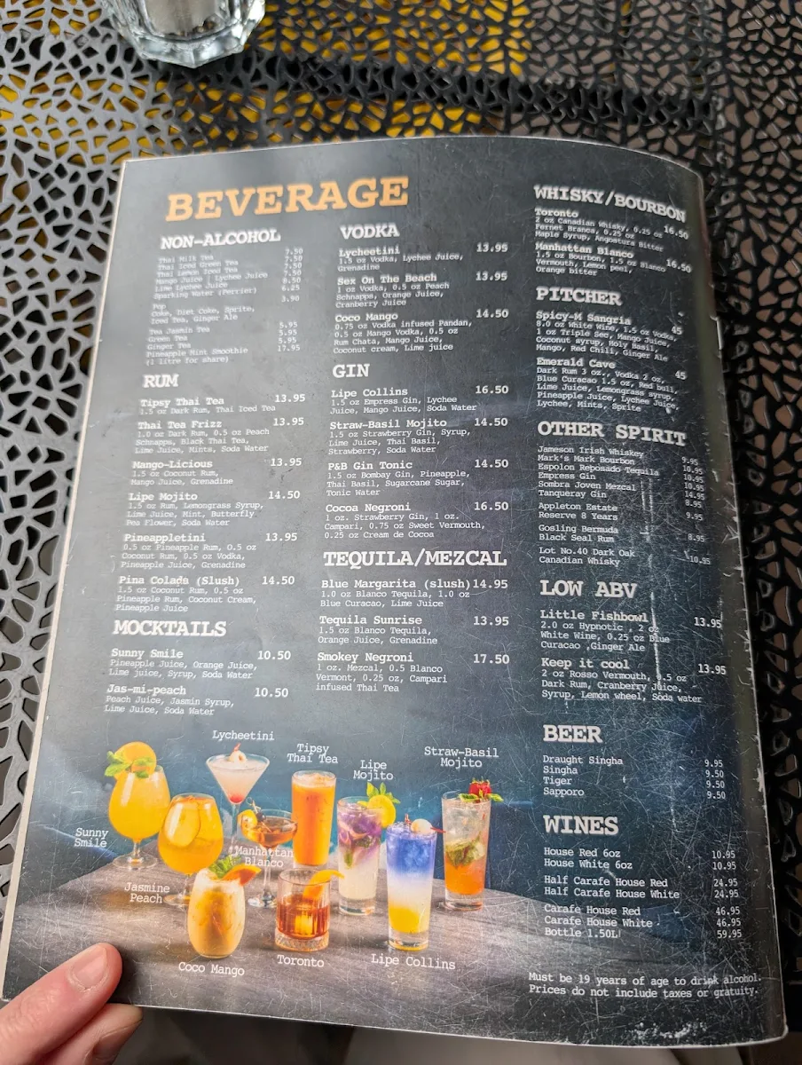 Menu, Koh Lipe Thai Kitchen