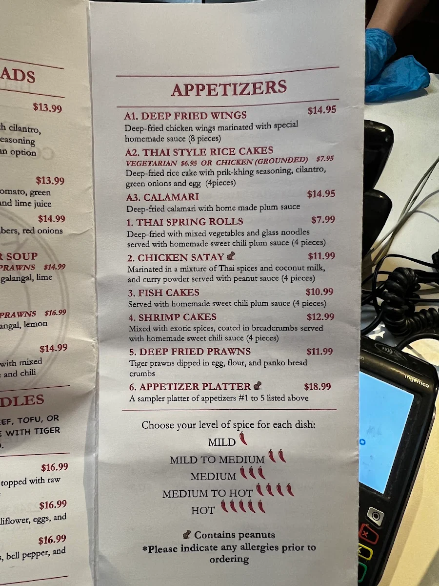 Menu, Legato Cafe