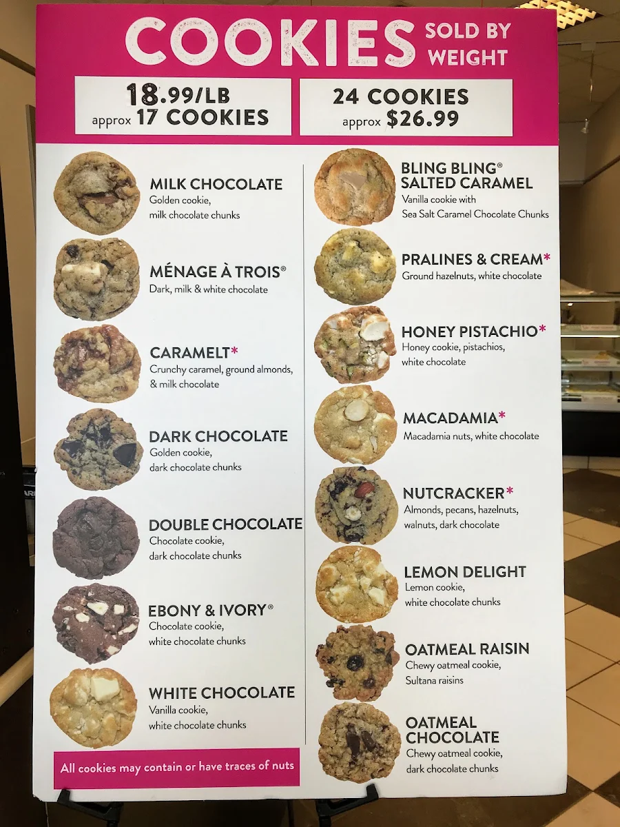 Menu, Félix & Norton Cookies