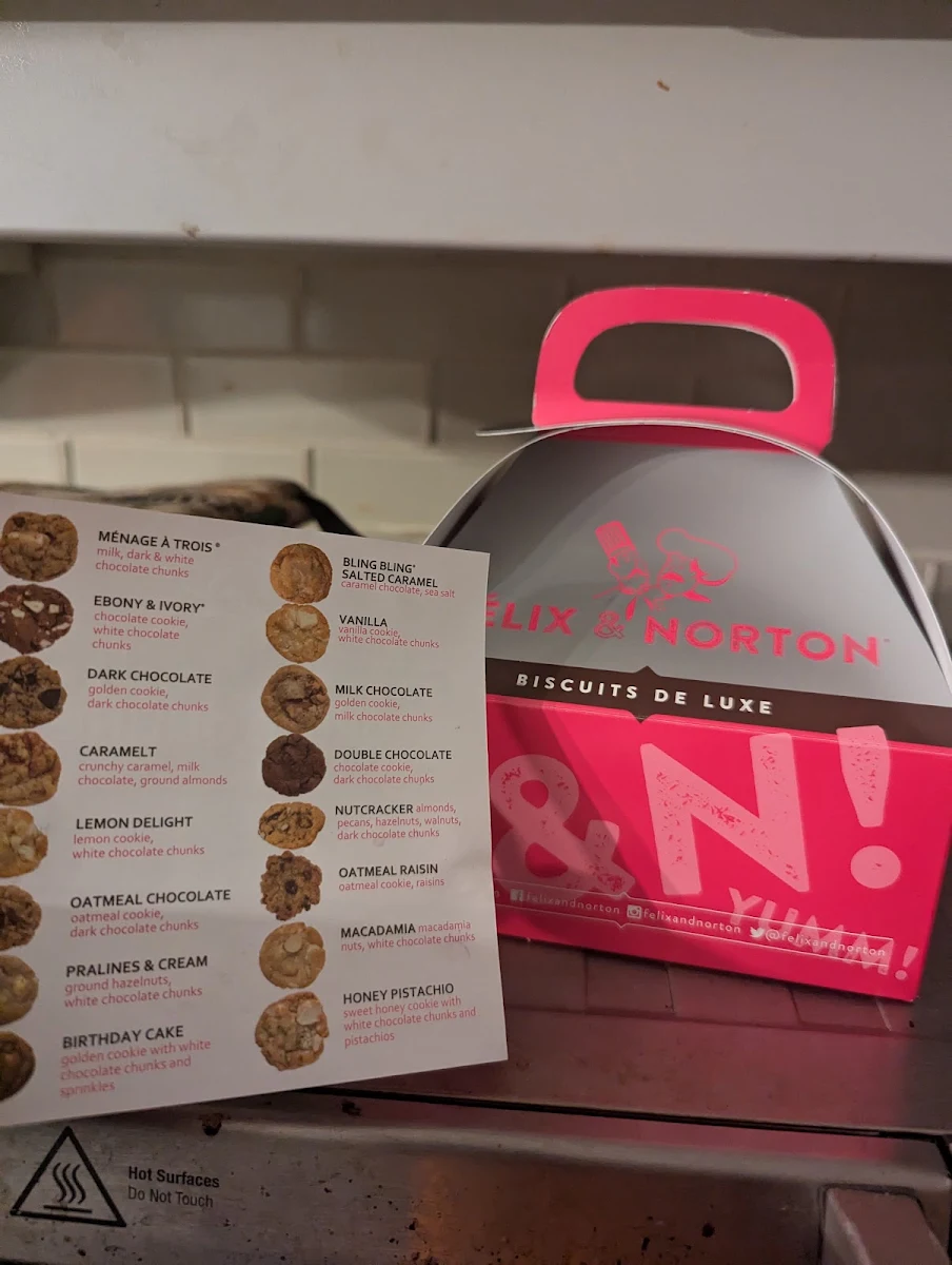 Menu, Félix & Norton Cookies
