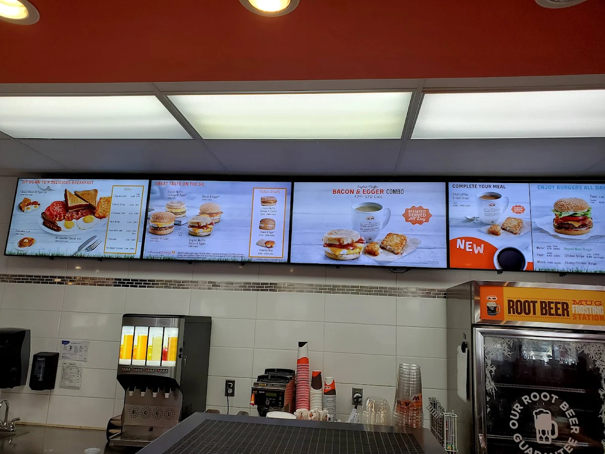 Menu, A&W Canada