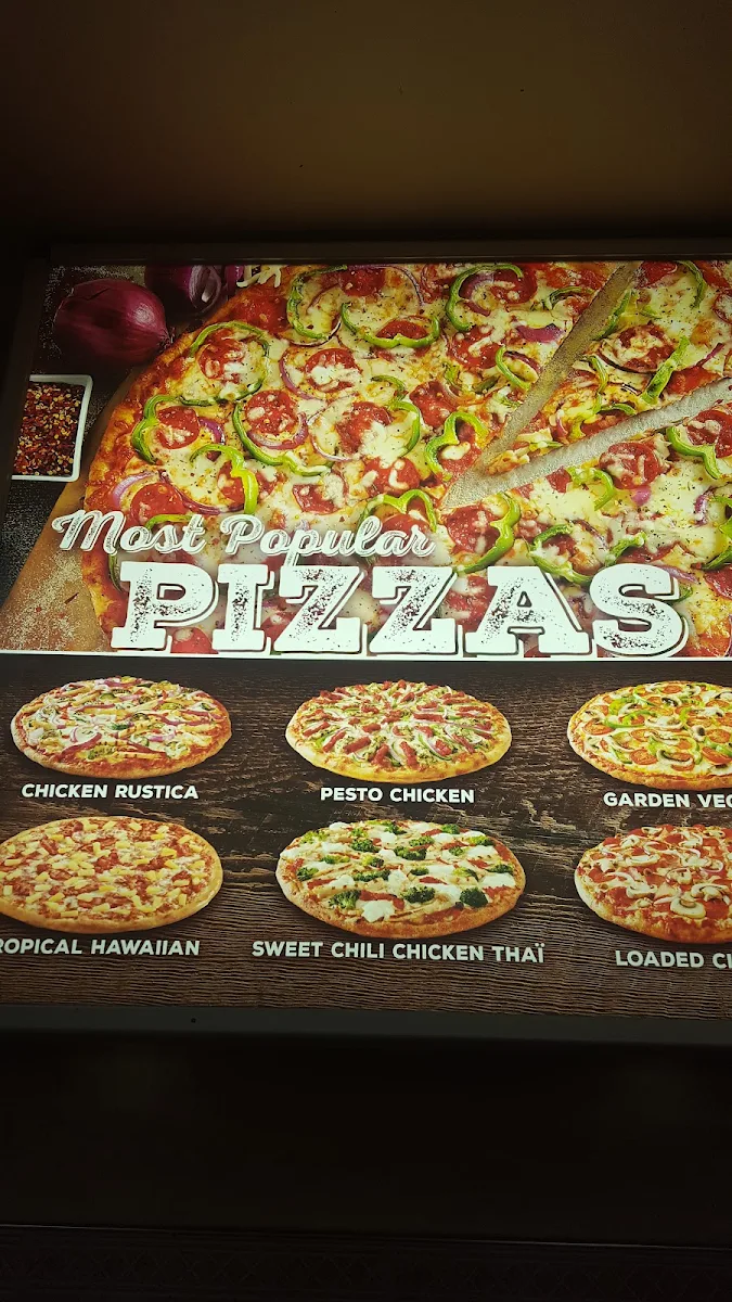 Menu, Pizza Pizza