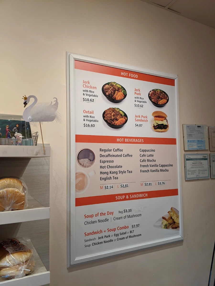Menu, Tastee Patisserie