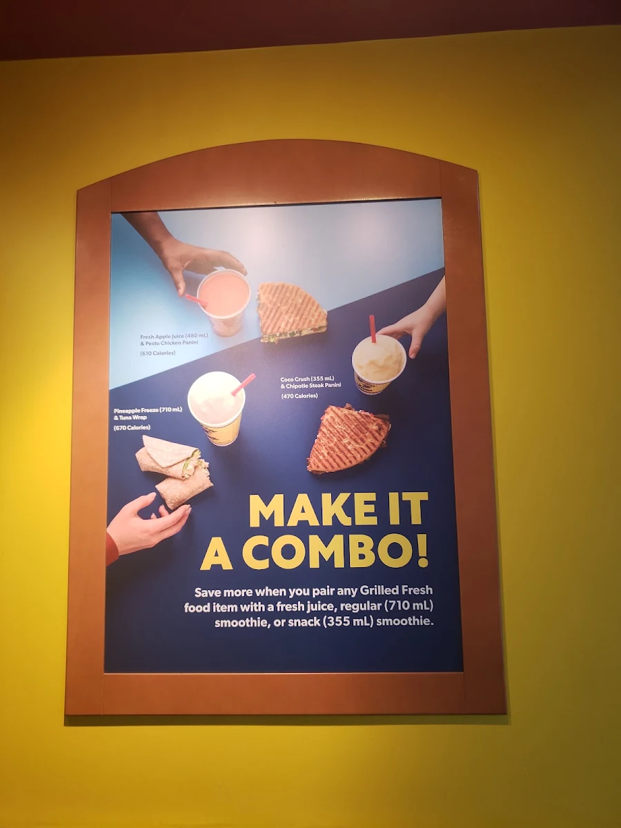 Menu, Booster Juice