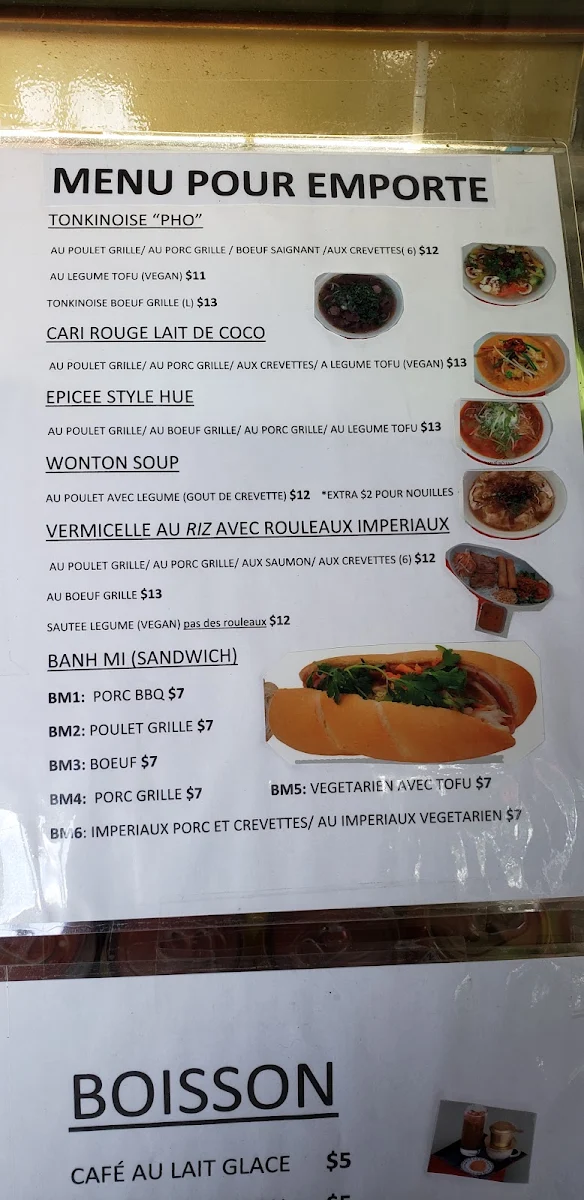 Menu, PHO ICI